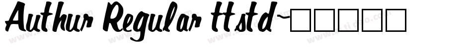 Authur Regular ttstd字体转换